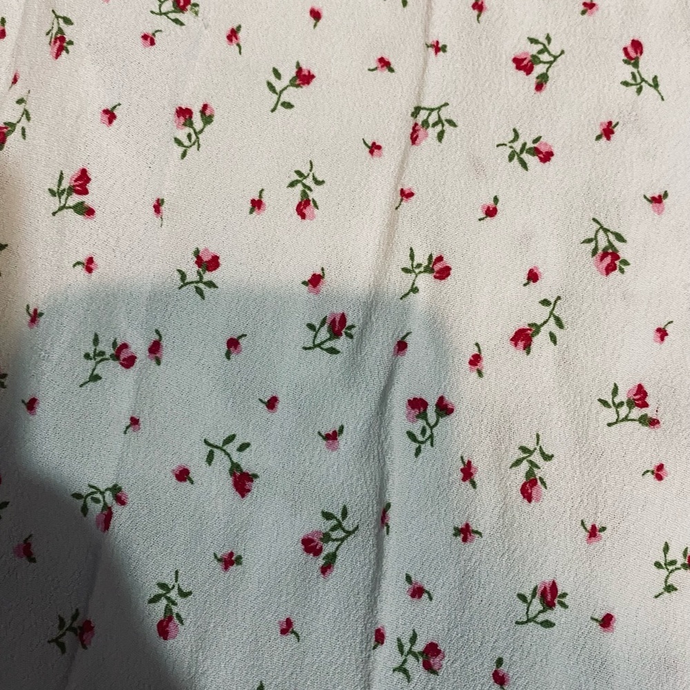 Brandy Melville white pink floral wrap dress